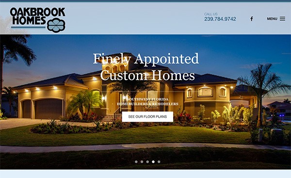 Oakbrook Custom Homes website project