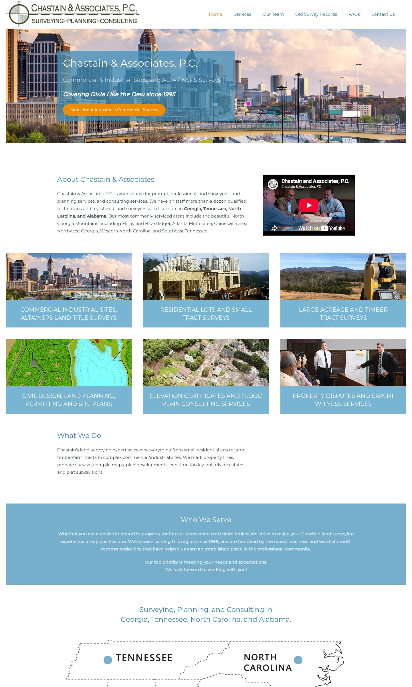 Chastain & Associates website on desktop