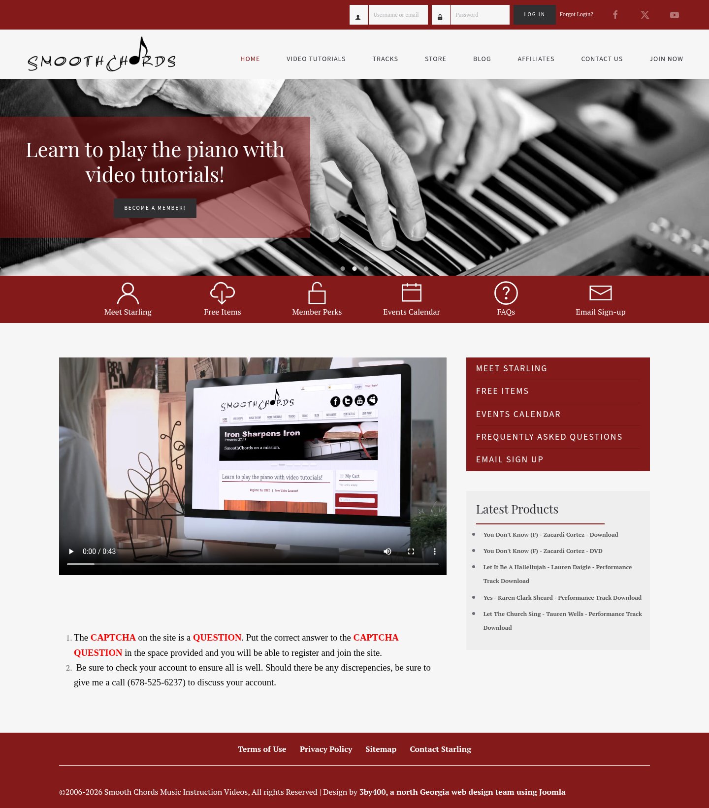 Smooth Chords website on desktop