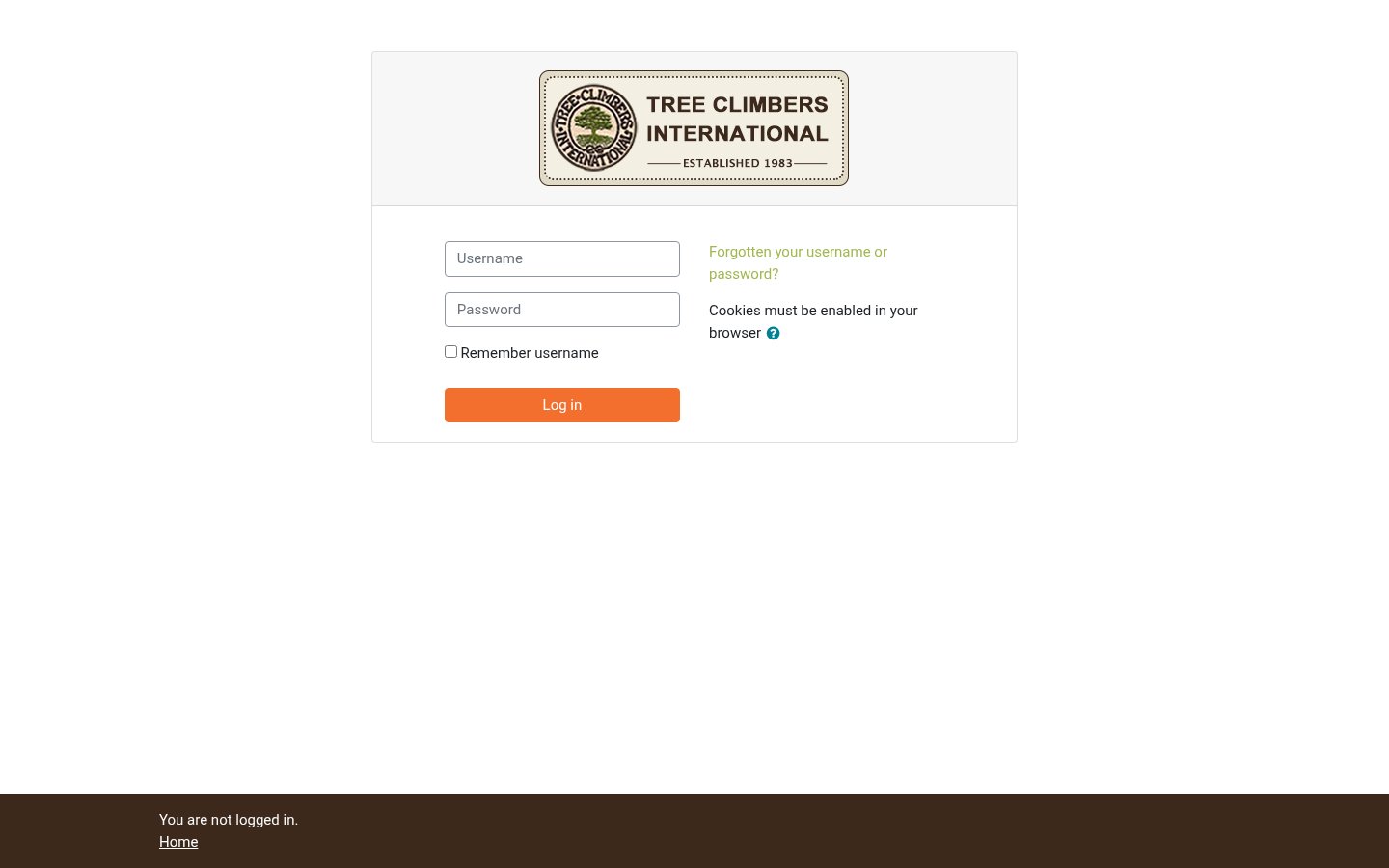 TCI eLearning Site website on desktop