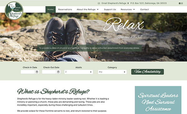 Shepherd’s Refuge website